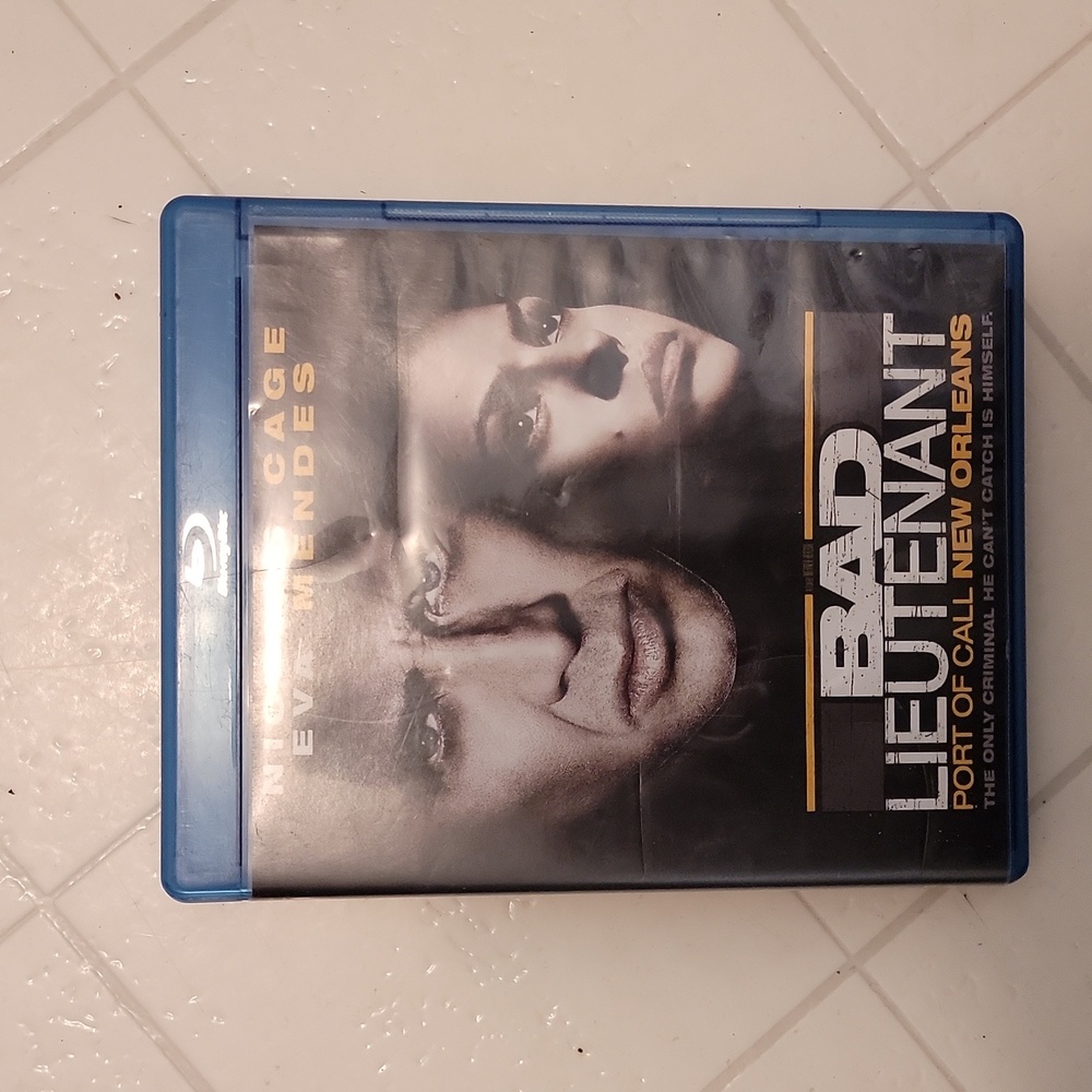 Bad Lietenant blue ray disk. Nicolas cage